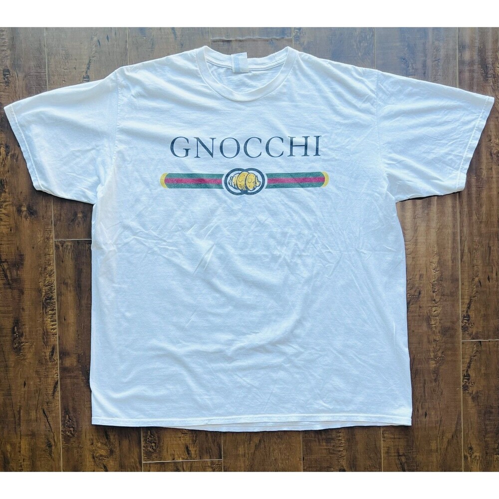 Funny Graphic Gnocchi Italian pasta novelty food Gifts Gift Unisex T-Shirt 2XL